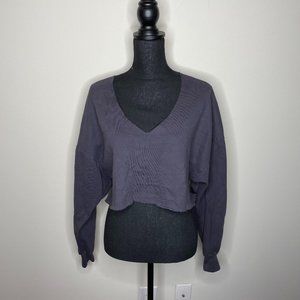 Future State Navy Blue V-Neck Long Sleeve Top XS